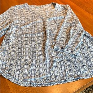 Cute blue pattern blouse
